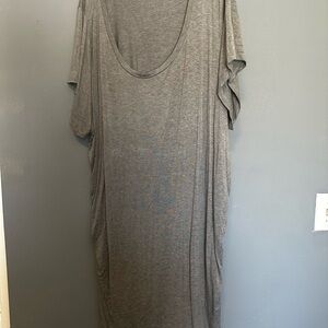 Soft Gray Scoop Neck maternity tunic
